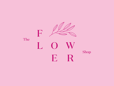 The Flower Shop Logo branding flower flower shop identity logo logo design minimal typography visual identity