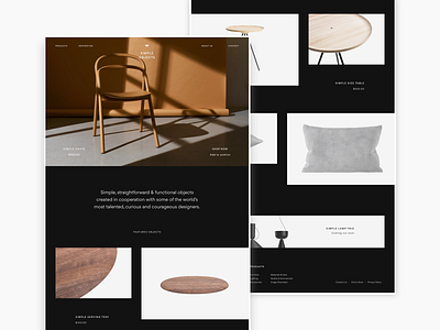 Simple Objects - Website branding grid logo minimal minimal design typography ui web web design website website design