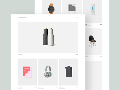 The Design Shop design shop design store ecommerce gallery landing page lifestyle minimal minimal design one page products page shopping ui design user interface web web design web shop web store website design