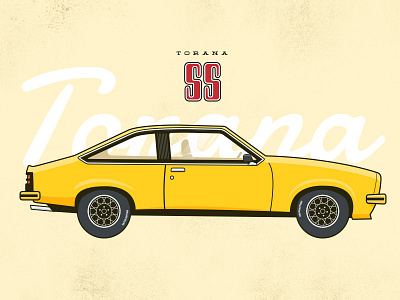 Mum's Torana SS car debut hello illustration torana vintage