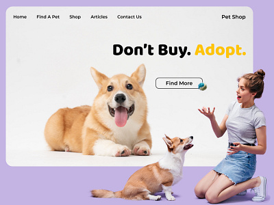 Pet shop accessory cat dog ecommerce pet pet shop shop store toy ui ux web web design website