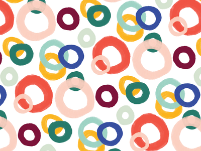 Illustrated Donut Pattern gouache handpainted illustration pattern pattern design surface pattern