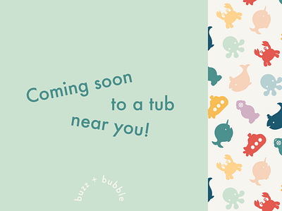 Baby Bath Experience Company Concept branding headline pattern design