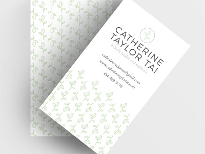 Letterpress Business Card Design business card health coach letterpress logo design pattern wellness