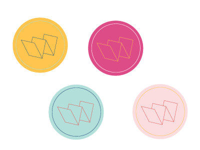 Wonderwall | Iconography for brand design color geometric icons logo simple stickers