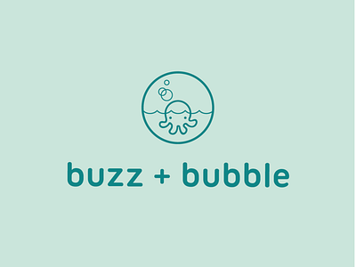 Buzz + Bubble Logo Concept illustration logo