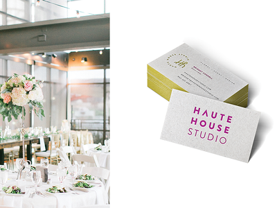 Haute House Studio Business Cards business card design business cards florist letterpress logo rebranding