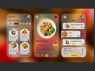 Mobile application for the restaurant app design ui ux