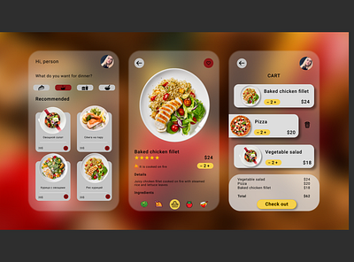 Mobile application for the restaurant app design ui ux