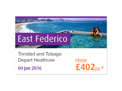 Holiday Offer Card offers travel