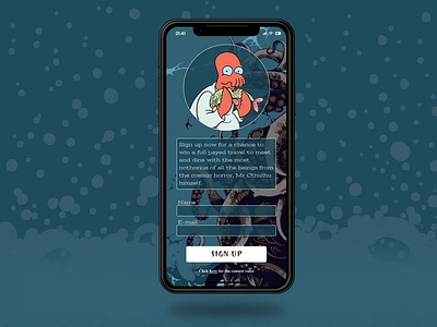 Daily UI (Day 1) - Sign Up 001 cthulhu dailyui mobile sign up