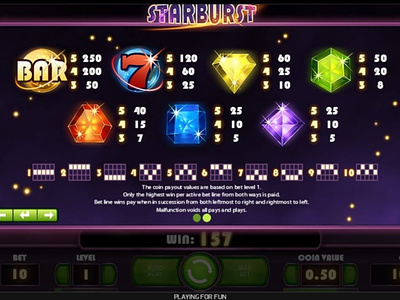 Мобильная версия для игры в слот Starburst в Elslots Casino