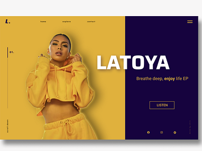 Latoya. UI Landing Page Design