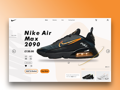New UI Design for Nike Air Max 2090. chris creative web design designer figma modern web design nike retailmarketing ui uiux ux website design website designer