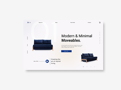 Modern & Minimal Moveables UI Web Design 2021. figma graphic design ui ui designer