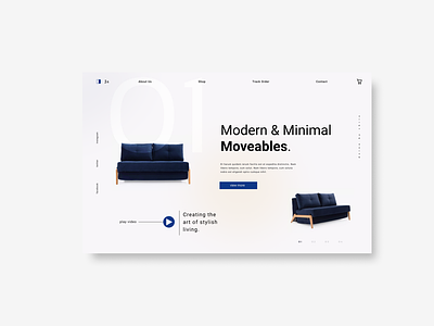 Modern & Minimal Moveables UI Web Design 2021.