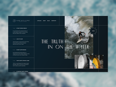 Surf Shop Blog Website Main Page ui website