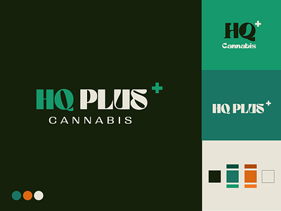 HQ+ Logo Ideation brand branding cannabis design graphic design illustration logo typography vector