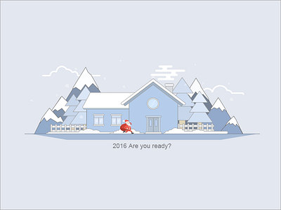 2015 christmas illustration ui