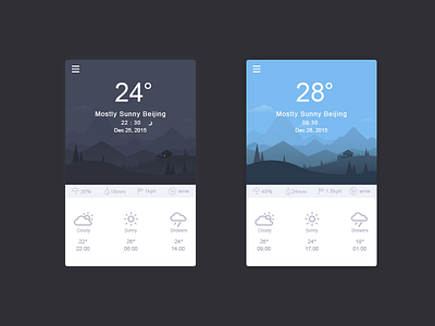 Weather app forecats icon illustration ios iphone night weather