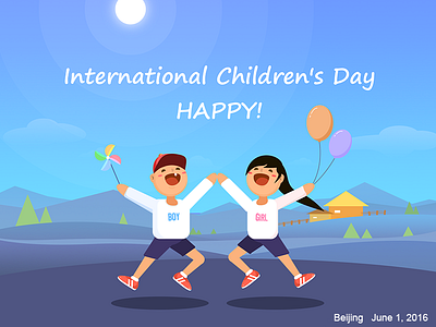 Happy International Children's Day! app data icon illustration ios iphone ui