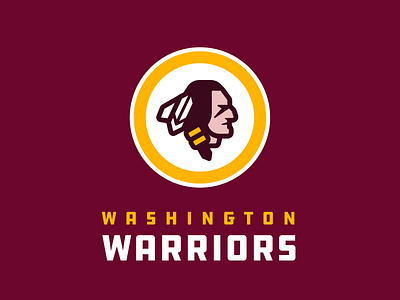 Washington Warriors football native american nfl redskins sports logo washington washington dc