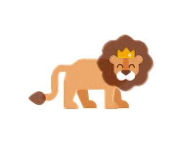 Leo the Lion animal illustration childrens illustration print risograph texture