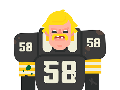 Da Stillers Jack Lambert character football illustration nfl pittsburgh steelers