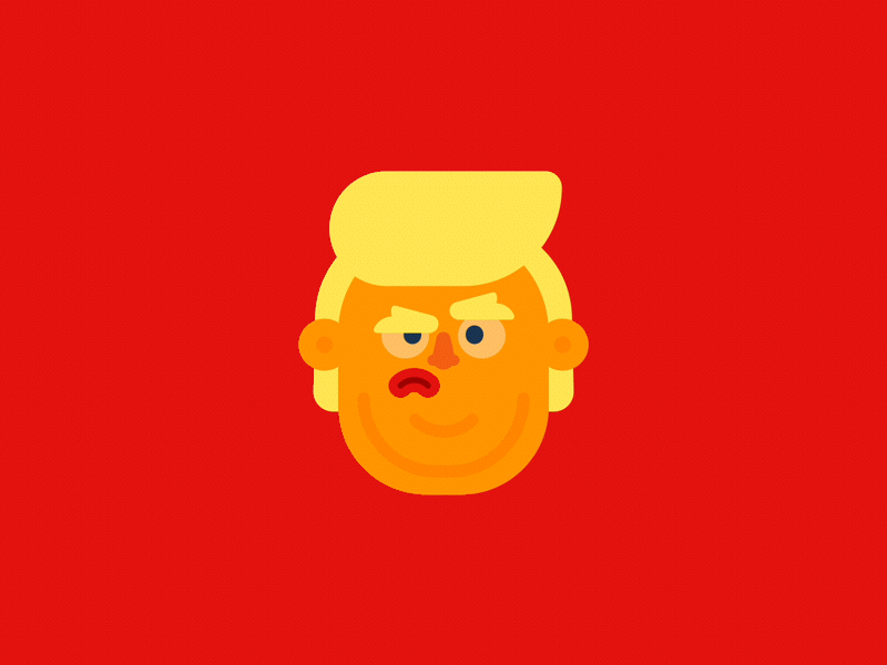 Trump Flat character design donald flat president