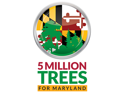 5 Million Trees for Maryland branding design logo