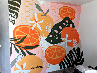 Clementine Mural branding design graphic design mural mural design muralist