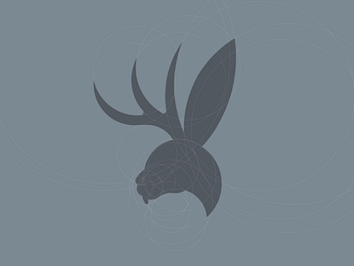 Jackalope logo ai app bunny grid icon illustration illustrator jack rabbit logo rabbit