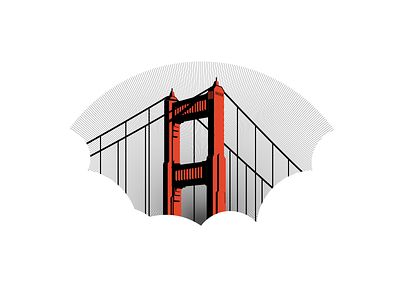 Golden Gate WIP gate golden graphic icon illustration logo