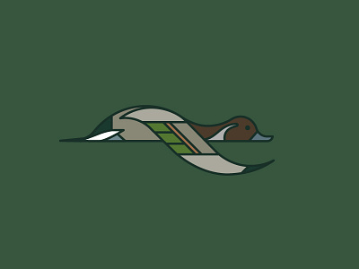 Northern Pintail drake duck hunter icon illustration logo northern pintail