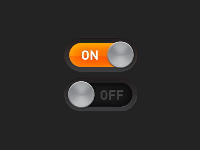 orange on/off switch button design illustrator interface switch ui user ux vector