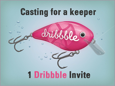 Dribbble Lure Invite. Get fully hooked as a player.