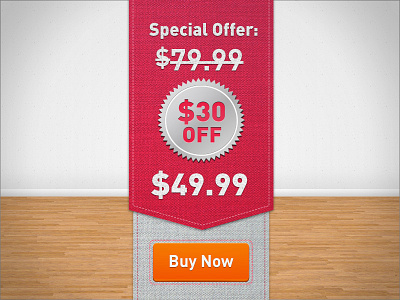 Promo graphic, special Offer for product(not shown). app banner button e commerce icon software ui