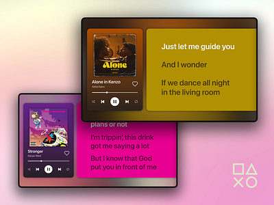 Spotify for playstation mockup app concept lyrics music play station product design spotify ui ux