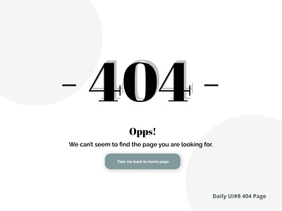 Daily UI#8 404 Page app branding design gradient graphic design icon illustration logo ui vector