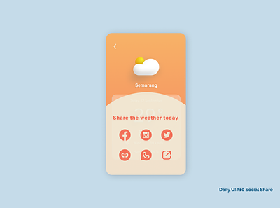 Daily UI#10 Social Share app branding dailyui design gradient graphic design icon illustration logo social share ui vector