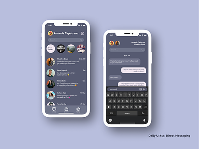 Daily UI#13 Direct Messaging 3d animation app branding daily13 dailyui design direct messaging gradient graphic design icon illustration logo motion graphics ui