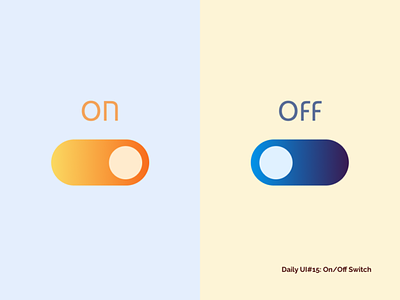 Daily UI#15 On/Off Switch app branding design gradient graphic design icon illustration logo ui vector