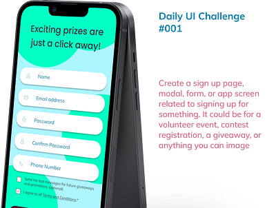 Daily UI #001 app design