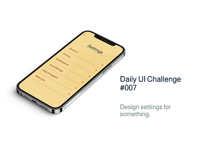 Daily UI #007 app design