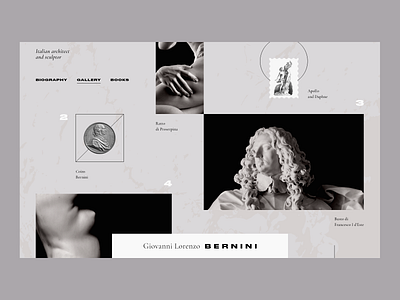 Giovanni Lorenzo Bernini adobexd architecture black clean concept web