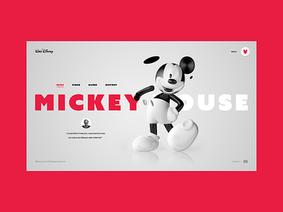 Mickey mouse 3d adobexd black clean web
