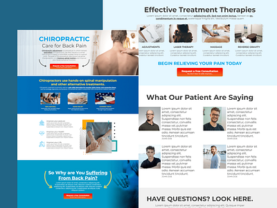 Backpain Patient Service WordPress Website design elementor landingpage website wordpress