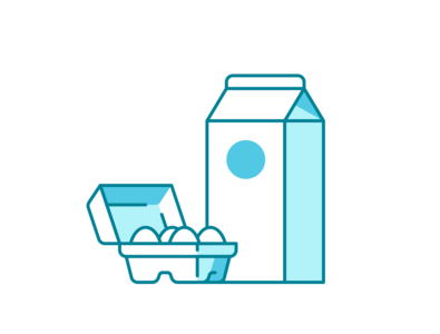 Grocery Icons 039/100 dailyicon design eggs icon illustration milk minimal shadow vector