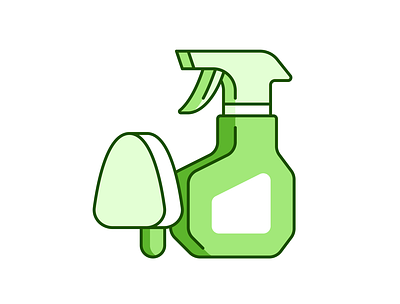 Hygiene 041/100 brush cleaner design icon illustration minimal shadow vector