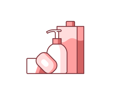 Hygiene 044/100 design hand soap icon illustration minimal refill sanitizer shadow soap vector